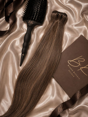 BK  Weft Hair Extensions – 100% Human Hair - Honey Blonde P18/613