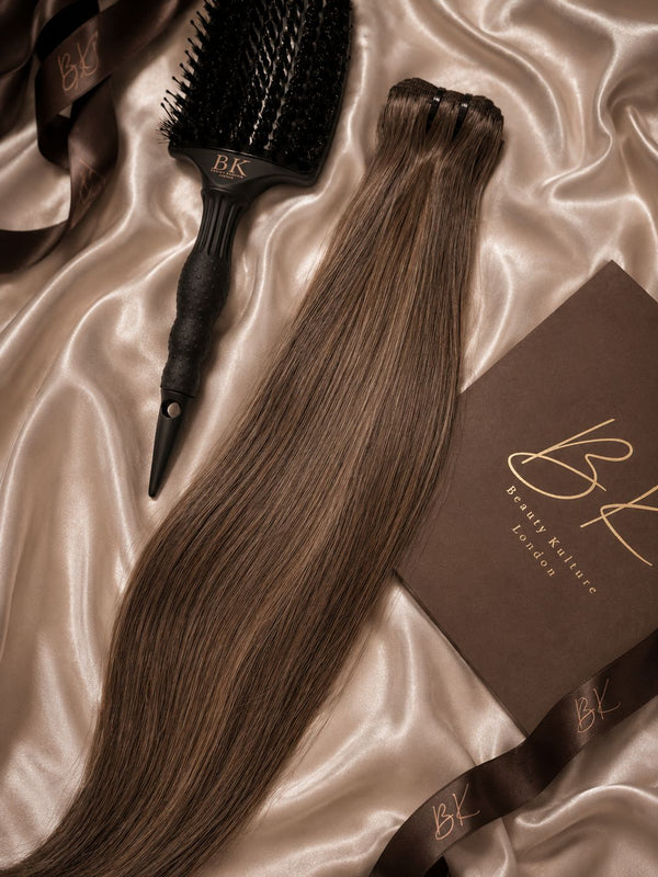 BK  Weft Hair Extensions – 100% Human Hair - Honey Blonde P18/613