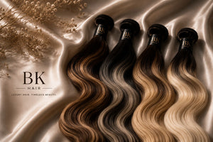 BK  Weft Hair Extensions – 100% Human Hair - Honey Blonde P18/613