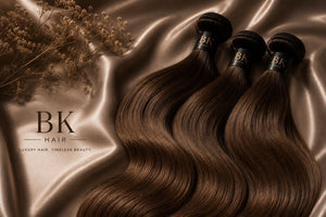 BK  Weft Hair Extensions – 100% Human Hair - Honey Blonde P18/613