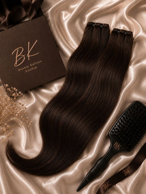 BK  Weft Hair Extensions – 100% Human Hair - Honey Blonde P18/613