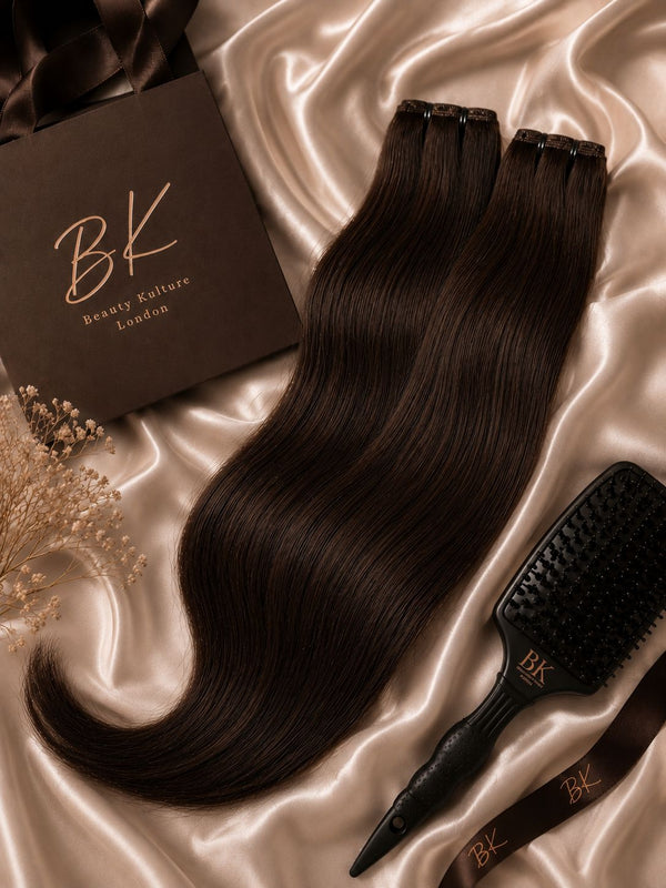BK  Weft Hair Extensions – 100% Human Hair - Honey Blonde P18/613