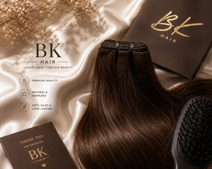 BK  Weft Hair Extensions – 100% Human Hair - Honey Blonde P18/613