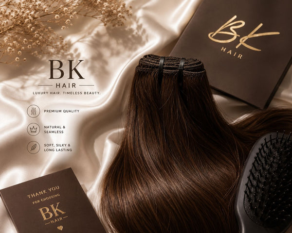 BK  Weft Hair Extensions – 100% Human Hair - Honey Blonde P18/613